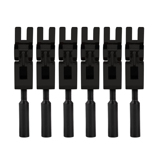 6 silletas de trémolo para puente de rodillos con llave para guitarra eléctrica (negro)