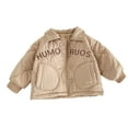 thumbnail image 2 of KYAIGUO Boys Girls Fall Winter Outwear Coats for Kids Baby Toddler 6M-5Y Newborn Thickened Cotton Clothes Buttons Lapels Little Boys Warm Jacket Outwear, 2 of 7