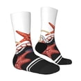 thumbnail image 3 of Uemuo Starfishes Shells Pattern Women's Crew Socks, Soft Durable Breathable Moisture-Wicking with Odor Control Cotton socks, 3 of 9