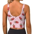 thumbnail image 3 of Naloa Watermelon Ice Cream Sports Bras for Women, High Support Bra with Removable Pads, Comfortable - Small, 3 of 9