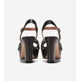 thumbnail image 4 of Cole Haan Grove Black Leather Ankle Strap Strappy Open Toe Block Heeled Sandals (Black Leather, 9.5), 4 of 6