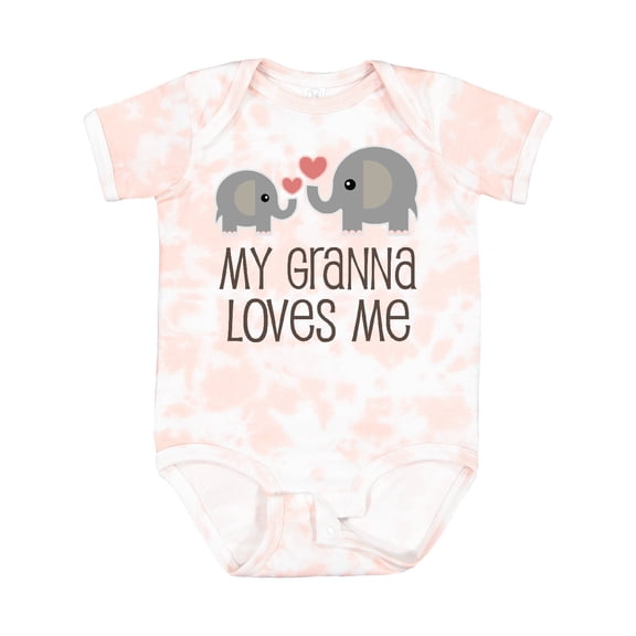 Inktastic My Granna Loves Me Boys or Girls Baby Bodysuit