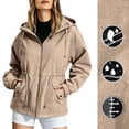 thumbnail image 3 of Perfectbot Women's Hiking Jacket Drawstring Waist Water-Repellent Windproof Outdoor Activities Jacket, 3 of 8