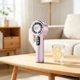 thumbnail image 4 of Linnome Portable Handheld Fan with Digital Display Turbine Cool Function USB Rechargeable for Office Home Adjustable Wind Speed 6.1x2.36x1.57in, 4 of 6