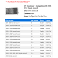 thumbnail image 2 of A/C Condenser - Compatible with 2008 - 2012 Honda Accord 2009 2010 2011, 2 of 2