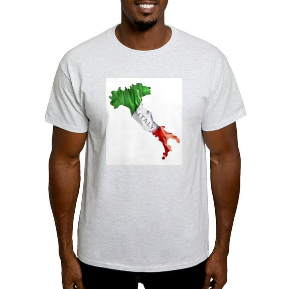 CafePress - Italian Flag Map Light T Shirt - Men's Classic Graphic T-Shirt
