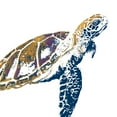 thumbnail image 2 of Pinto, Patricia 15x15 White Modern Wood Framed Museum Art Print Titled - Golden Navy Turtle I, 2 of 4