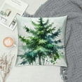 thumbnail image 2 of GOSMITH Watercolor Christmas Tree Pillow Covers Rustic Green Pine Tree Print Outdoor Winter Christmas Decorative Throw Pillows Farmhouse Pillowcases Cushion Case Decor for Sofa Couch Bed, 2 of 5