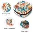 thumbnail image 3 of 1Pc Cute Period Bag Menstrual Cup Pouch, Large Storage Bag Sanitary Purse for Sanitary Napkin Pads, Turtle Octopus Seahorse Coral Sea Star Conch Fish Pads Organizer for Girls Women, 3 of 6