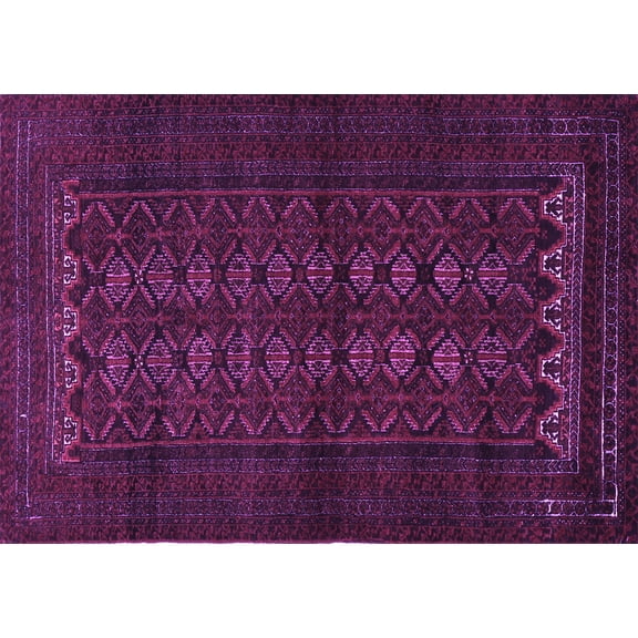 Ahgly Company Indoor Rectangle Persian Purple Traditional Area Rugs, 5' x 7'