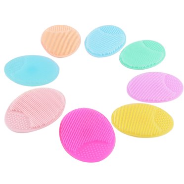8PCS Infant Bath Brush Silicone Toddler Shower Brush Face Brush Face Scrubber