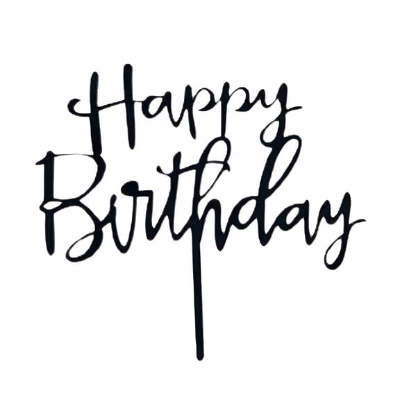 CCOCC 2026 New Happy Birthday Cake Topper Cupcake Birthday Party Decorating Card Accessories for Cake, Cupcake, Dessert, Celebration, Party