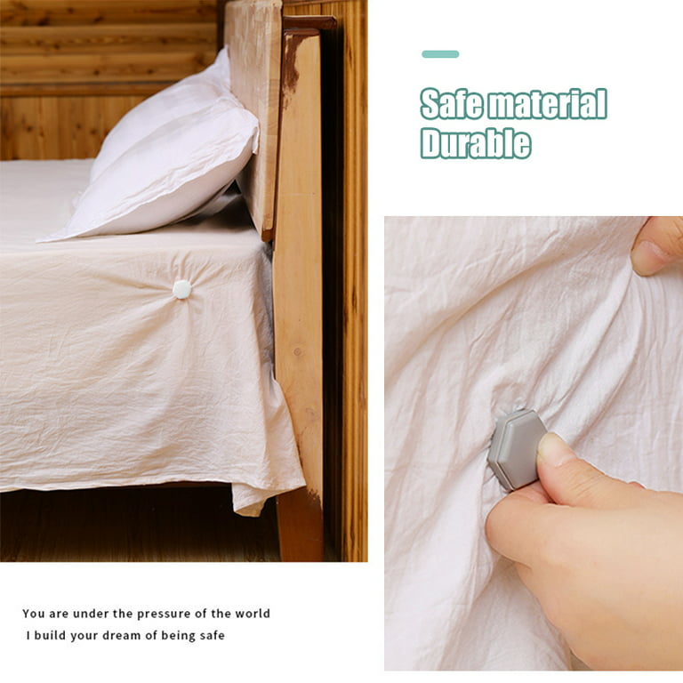 4Pcs Bed Sheet Holder Clips Plastic Bed Sheet Clips No-Slip Bed