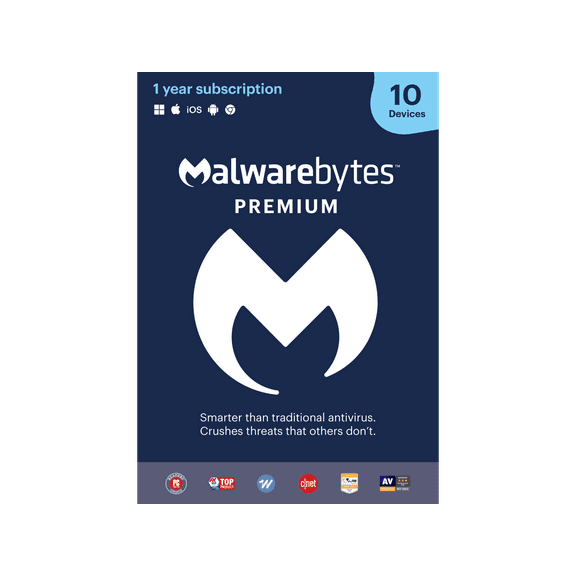 Malwarebytes Premium - 10 Devices / 1 Year - Key Card