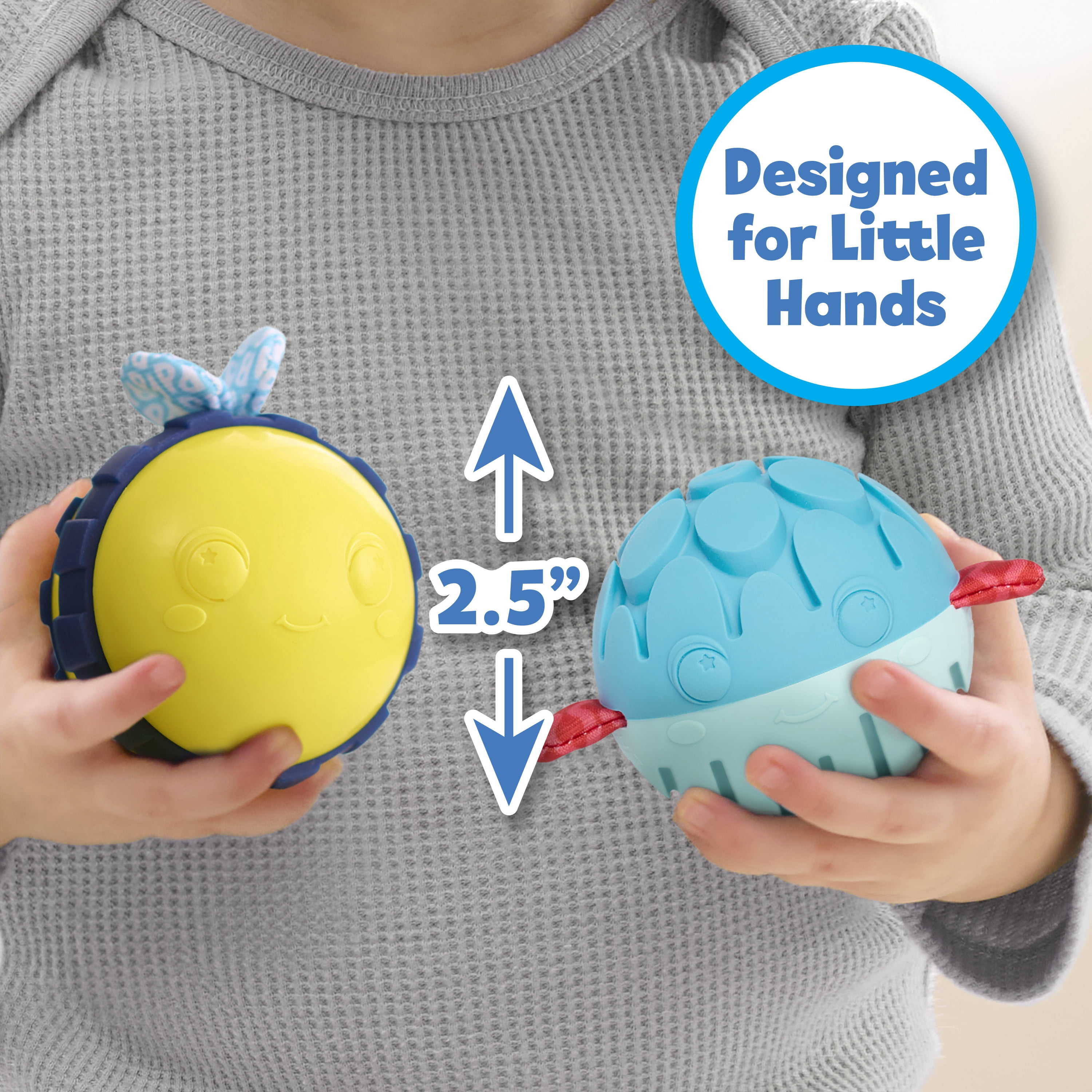 Playskool Animal Friends Sensory Balls Set, 5-Pieces, for Toddlers 18 Months and Up