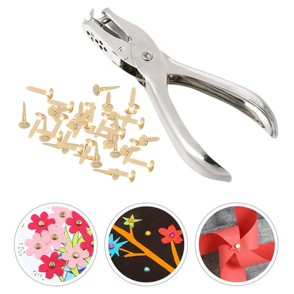 FONDOTIN 200Pcs Assorted Color Mini Brads Fasteners for Scrapbooking and Decoration Supplies