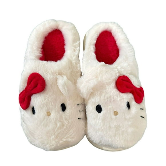 LILELIS Plush Slippers Animal Cat Kawaii Cute Student Autumn Winter Bedroom Soft Padded Plush Bedroom Aldult Shoes Girls Xmas