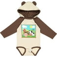 thumbnail image 3 of Inktastic Farm Animals with Cow, Chick and Pig Boys or Girls Long Sleeve Baby Bodysuit, 3 of 5