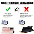 thumbnail image 4 of Feishell Embossed PU Leather Wallet Phone Case for OnePlus Nord N200 5G 6.49 inch,Full Protection Magnetic Clasp Flip Stand Card Slots Shockproof Protective Cover with Hand Strap,Rosegold, 4 of 10