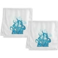 thumbnail image 2 of GZHJMY Octopus Tentacles Curl Towels 100% Cotton Hand Towels for Bathroom 16 x 30 inch, Absorbent Soft & Skin-Friendly, 1 Piece Wash Cloths, 2 of 6