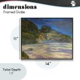 thumbnail image 4 of Stupell Industries Coastal Natural Wilderness Coastline Black Framed Giclee Art, 14 x 11, by Lee Ann Zirbes, 4 of 8