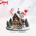thumbnail image 1 of Estatua de casa de nieve navideña Macarena decoración de pueblo navideño accesorio de acrílico 17 x 20 cm, 1 of 8