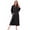 Black, variant on Women Plush Zipper Robe, Long Fleece House Coat Nightgown with Pockets Solid Bathrobe (Light Pink, L/XL)