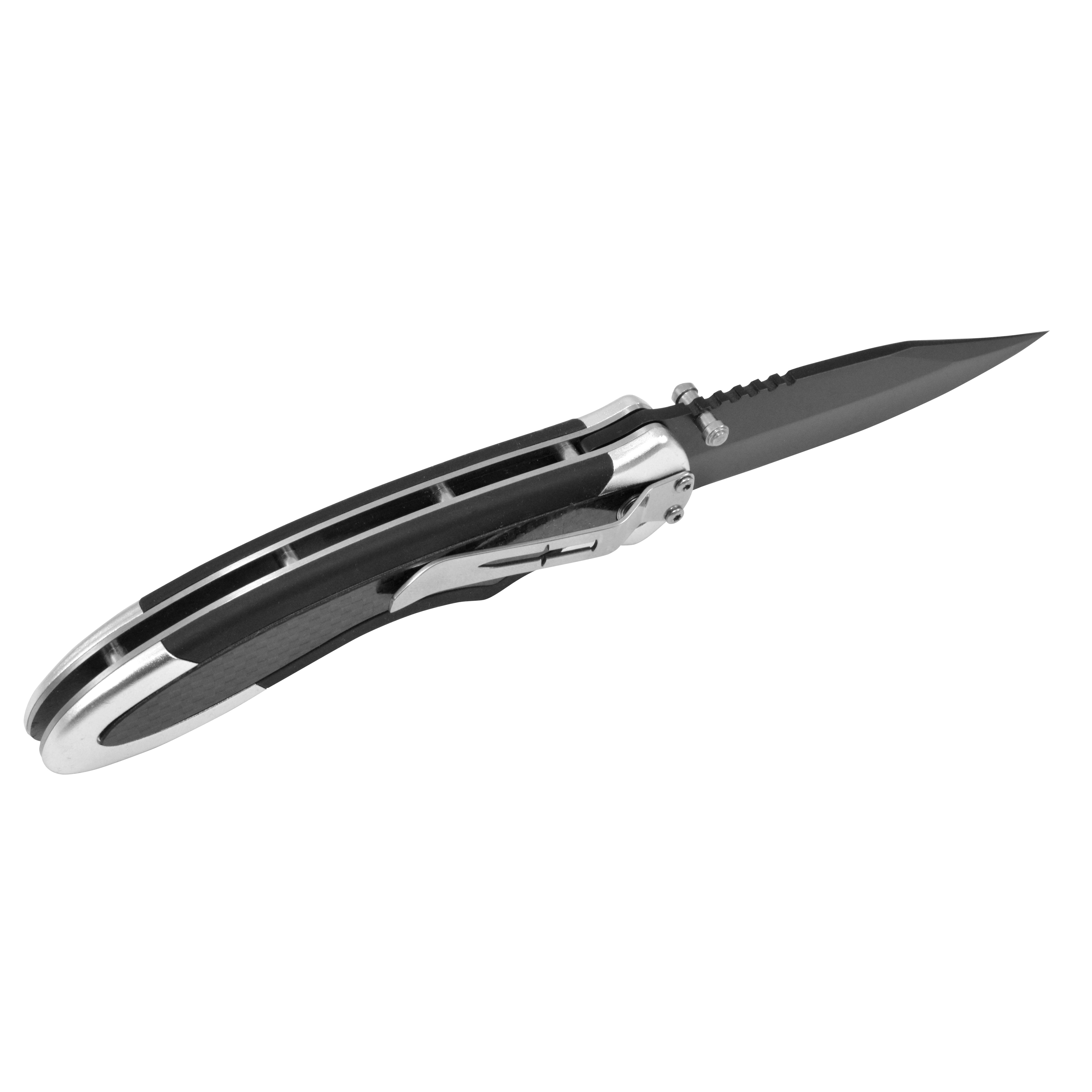 Camillus Cameleon 8.75" Folding Pocket Knife, 3.5" Drop-Point Blade, Black