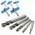 thumbnail image 2 of 5pcs/set Carbide 4 Flutes CNC HSS End Milling Cutter Slot Drill Bit Set 4-12mm, 2 of 8