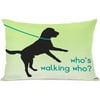 "Who's Walking Who?" Indoor Throw Pillow by OneBellaCasa, 14"x20"