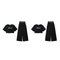 thumbnail image 3 of Qarigey Fiesta Banquete Niñas Camiseta de manga corta Pantalones de pierna ancha Conjunto Niños Estilo casual Diseño simple Tops Pantalones Type4 NO4, 3 of 6