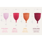 Pixie Menstrual Cup - No Metals or Toxins - 100% Medical-Grade Silicone - Ranked 1 for The Most Soft Reusable Period Cup - Wear 12 Hours - Tampon Alternative - Buy One We Give One (XL)
