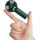 thumbnail image 1 of Mini ventilador portátil a batería de 2000 mAh, ventilador personal alimentado por USB, 3 velocidades, flujo de aire mejorado, ventilador de bolsillo silencioso recargable - Verde oscuro, 1 of 5
