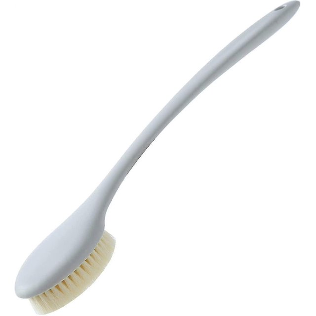 Cepillo de baño para el cuerpo, cepillo de ducha para la espalda con mango largo, ergonómico, antideslizante, duradero (gra