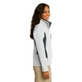 thumbnail image 3 of Port Authority Ladies Core Colorblock Soft Shell Jacket-4XL (Marshmallow/ Battleship Grey), 3 of 6