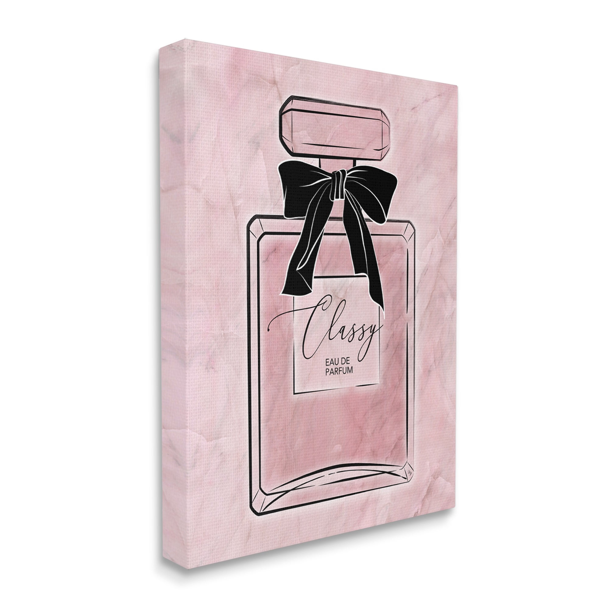 Stupell Industries Classy Pink Perfume Beauty & Fashion Painting Gallery Wrapped Canvas Art Print Wall Art, 16 x 20