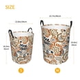 thumbnail image 3 of Balery Floral Paisley Cesta de ropa redonda con asas, impermeable, independiente, para ropa, juguetes, dormitorio y familia-Small, 3 of 6