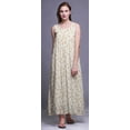 thumbnail image 3 of Bimba Robe de Nuit en Rayonne Imprimée pour Femmes, Sans Manches, Tenue de Nuit, Robe Maxi - TG, 3 of 5