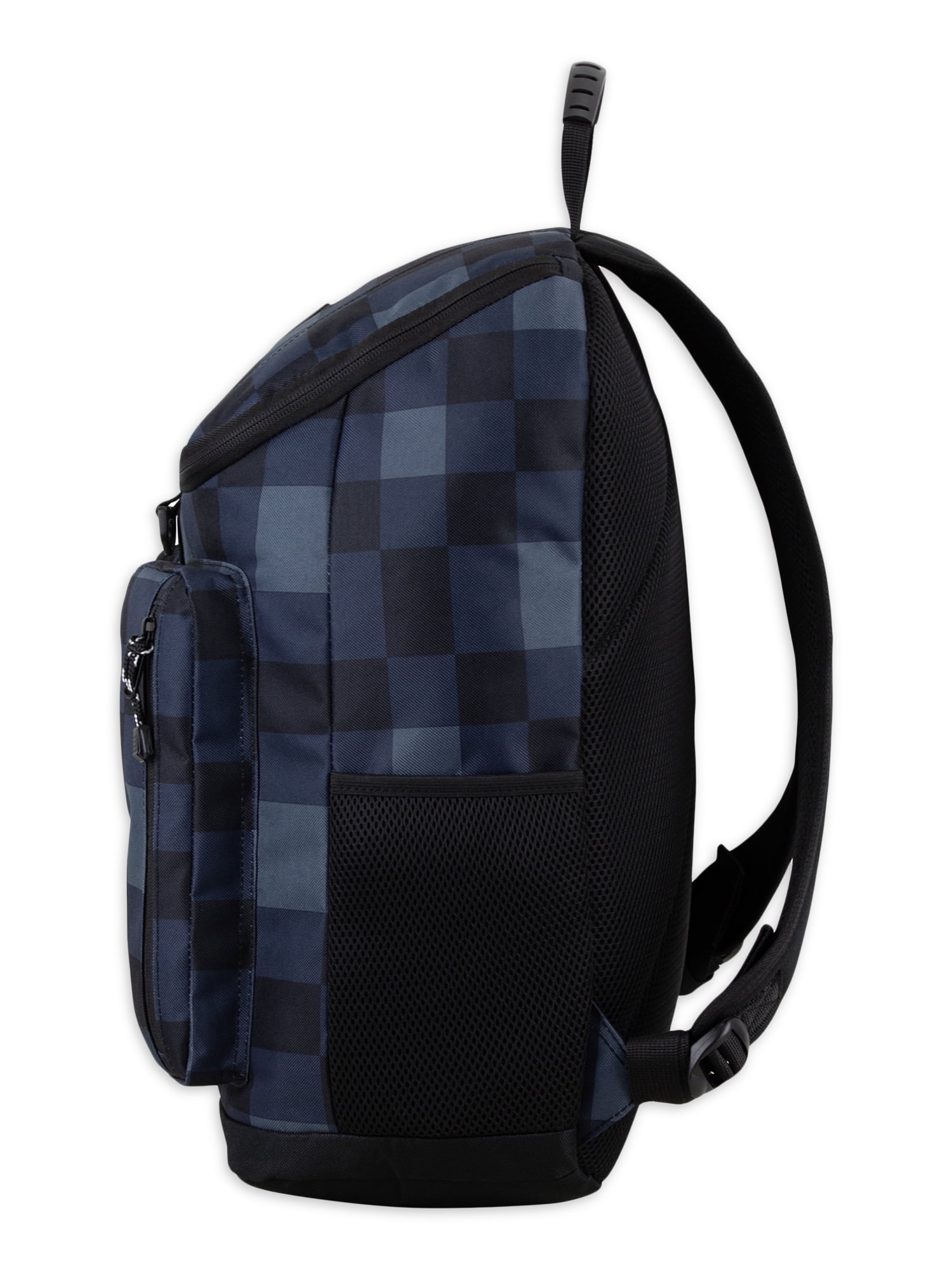 Eastsport Unisex Theo Top Loader Backpack, Blue Black Plaid