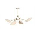 thumbnail image 2 of 4 Shade Light Mid CenturyLinear Brass Sputnik chandelier light Fixture, 2 of 10