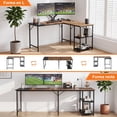 thumbnail image 4 of Escritorio para Computadora FurnitureR Mesa de Oficina Beige MDF Resistente, 4 of 7
