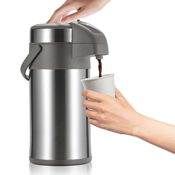 Jarra térmica para café OJOJ 4L/133 oz con bomba de acero inoxidable