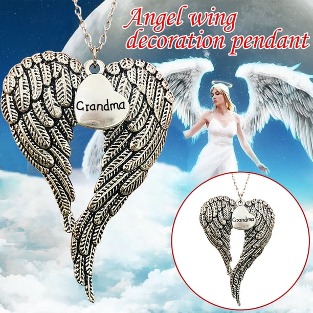 Ganfancp Parte de Mi Corazón Está En Navidad Colgante Conmemorativo Ala de Ángel Ofertas Flash 1 Colgante Decorativo