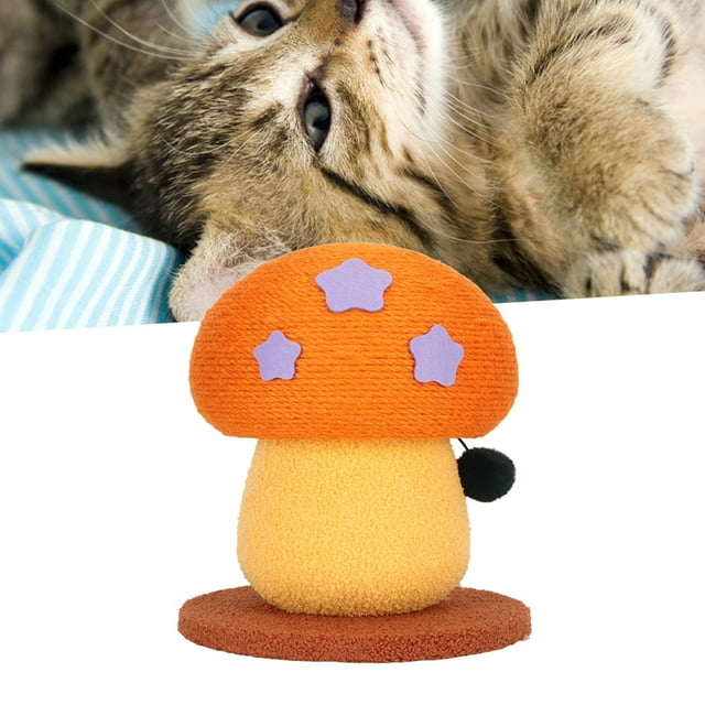 Tall Cat Scratcher, Cat Scratching Post Scratch Fine Sisal Mushroom Shape For Kitten For Indoor
