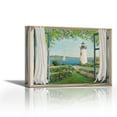thumbnail image 1 of Finestra sul faro - Contemporary Fine Art Giclee on Canvas Gallery Wrap - wall décor - Art painting - 36 x 27 Inch - Ready to Hang, 1 of 2