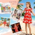 thumbnail image 4 of Marendyee Hawaiian Red Leaf Dress Summer Dress Halloween Christmas Costumes Cosplay Birthday, 4 of 17