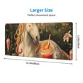 thumbnail image 3 of Pofeuu Countryside Fruit White Horse Print Desk Mat for Keyboard and Mouse，Computer Desk Matt for Desktop，Large Mouse Pad for Desk，Desk Pads on Top of Desks 12x31.5in, 3 of 8