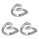 thumbnail image 1 of Sonducket Aleación anillo abierto estético boda fiesta favores nudillo mano joyería aniversario novias novios regalos decoración plata Type1 NO1, 1 of 6