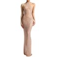 thumbnail image 1 of Vestido Bella Barnett de malla beige con strass sin mangas, 1 of 4
