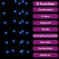 thumbnail image 4 of Guirnalda de luces solares VidaXL, cadena LED azul, 2 unidades, para interiores y exteriores, 4 of 8